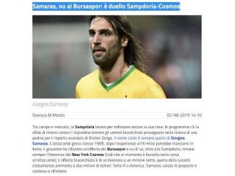 Samaras’tan Bursaspor’a Kötü Haber