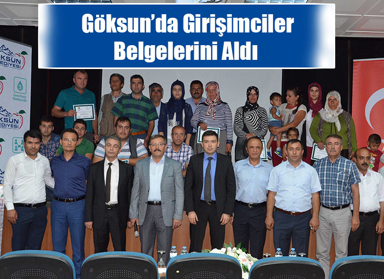 Göksun’da Girişimciler Belgelerini Aldı 