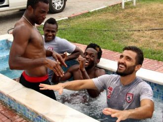 Samsunspor’da Neşeli Sabah İdmanı