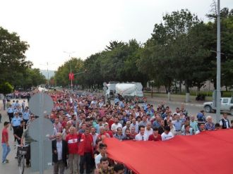 Turhal’da Teröre Tepki Yürüyüşü