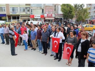 Tekirdağ’da Taksicilerden Şehitler İçin Protesto