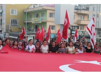 Anamur’da Şehitlere Saygı Yürüyüşü