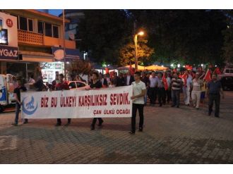 Çan’da Teröre Lanet Şehitlere Saygı Yürüyüşü