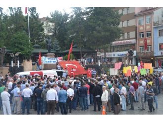 Tosya Ülkü Ocağı Pkk Terör Örğütünü Pretosto Mitingi Yaptı