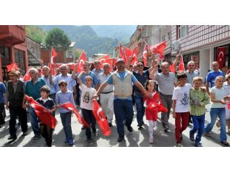 İkizdere’de Terörü Lanetlemek İçin Yürüdüler