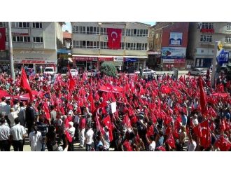 Akşehir’de Teröre Tepki Yürüyüşü