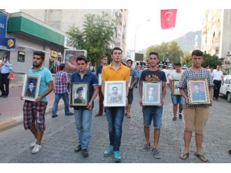 Anamur’da Terörü Protesto Yürüyüşü