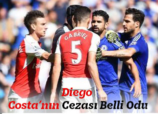 Diego Costa’nın Cezası Belli Odu