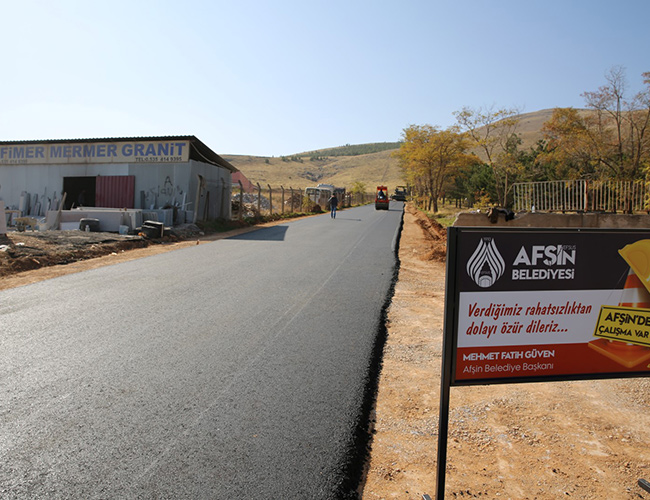 Afşin Fen Lisesi Yolu Asfaltlandı