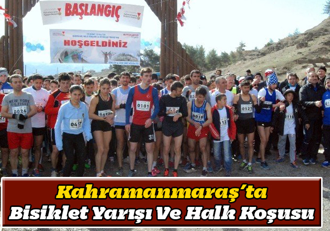 Kahramanmaraş’ta Bisiklet Yarışı Ve Halk Koşusu