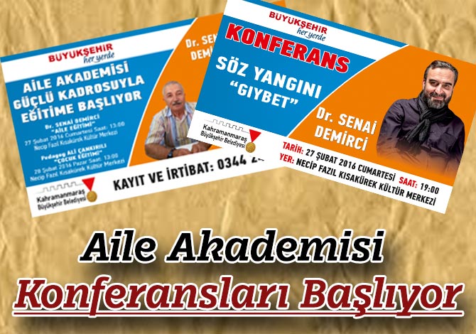 Aile Akademisi Konferansları Başlıyor