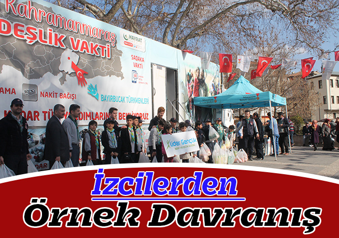 İzcilerden Örnek Davranış