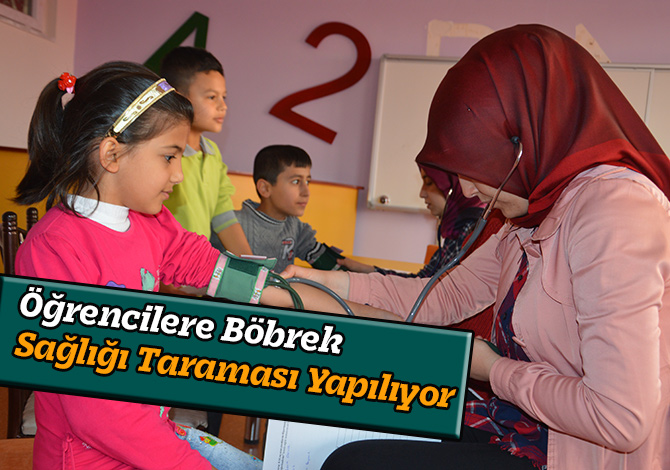 Öğrencilere Böbrek Sağlığı Taraması Yapılıyor