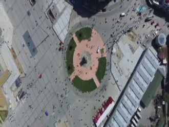 Taksim Meydanı’nın son hali havadan görüntülendi