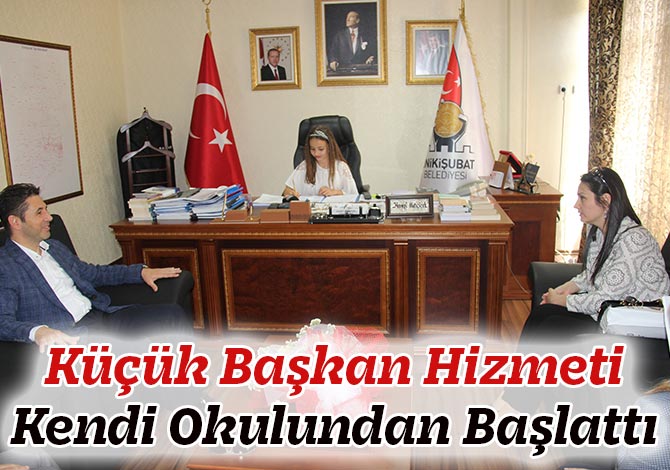 Küçük Başkan Hizmeti Kendi Okulundan Başlattı