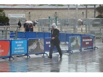 Taksim’den yağmur manzaraları