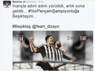 Beşiktaş’tan şampiyonluk paylaşımı