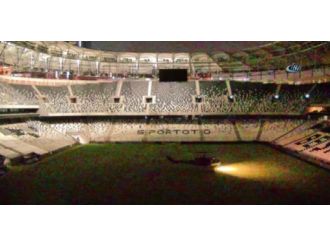 Darbecilere ait helikopter Vodafone Arena’ya böyle indi