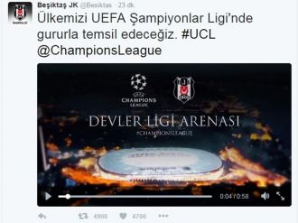 "Ülkemizi Şampiyonlar Ligi’nde gururla temsil edeceğiz"