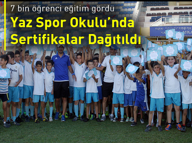 Yaz Spor Okulu’nda Sertifikalar Dağıtıldı