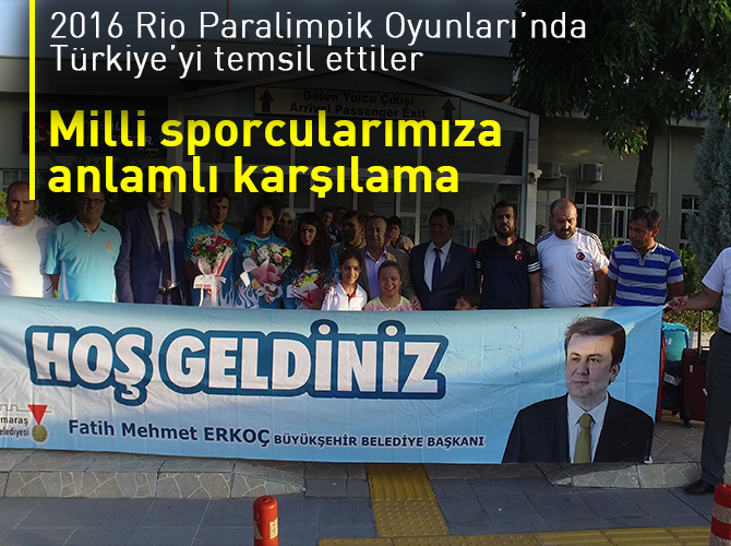 Milli sporcularımıza anlamlı karşılama