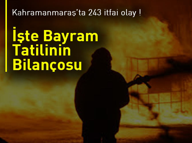 Bayram Tatilinin Bilançosu:243 Olay