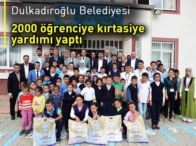 2000 öğrenciye kırtasiye yardımı yaptı