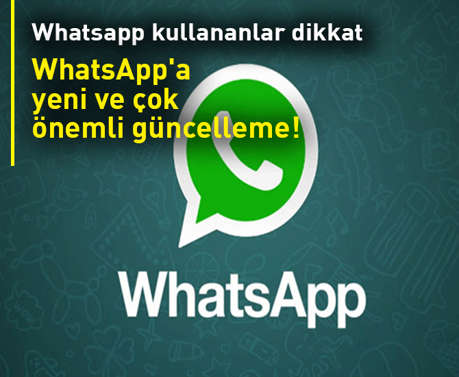 Whatsapp’a yeni güncelleme