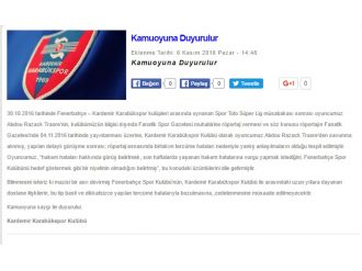 Kardemir Karabükspor’dan "Traore" açıklaması