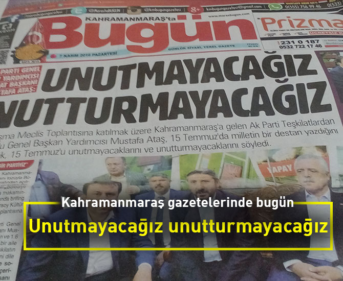 Unutmayacağız unutturmayacağız