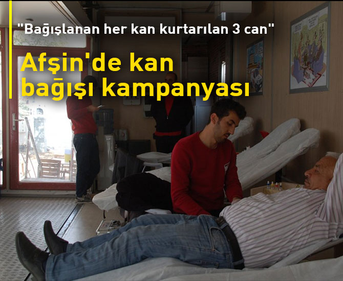 Afşin'de kan bağışı kampanyası