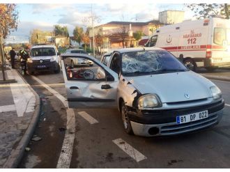 Motosikletliler metrelerce havalandı