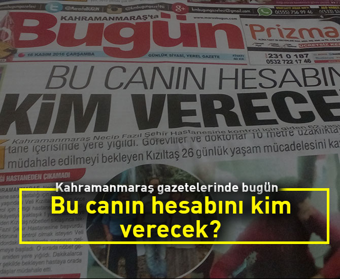 Bu canın hesabını kim verecek?