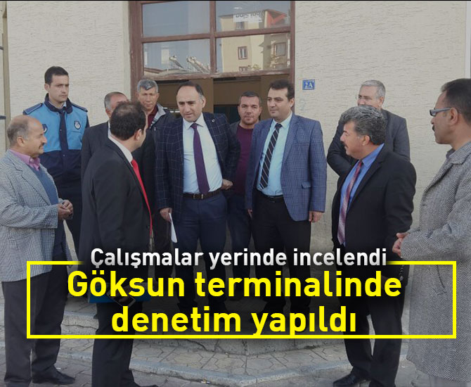 Göksun terminalinde denetim yapıldı