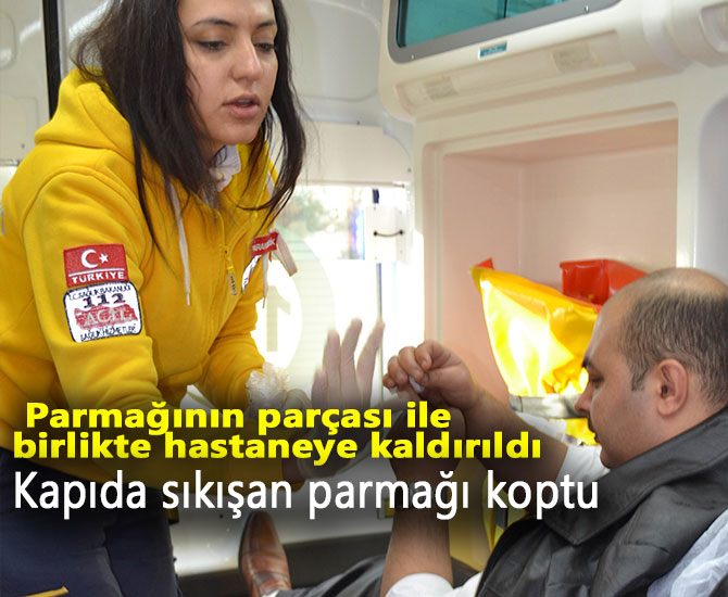 Kapıda sıkışan parmağı koptu