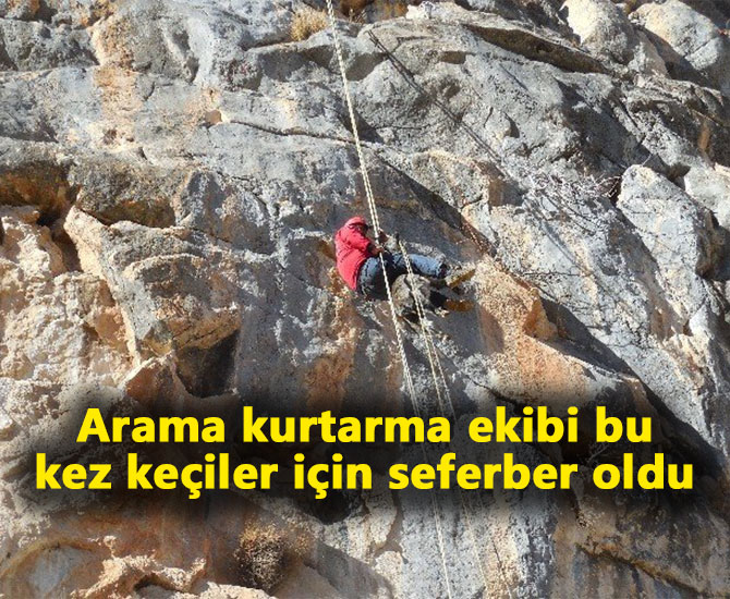 (Özel) Arama kurtarma ekibi bu kez keçiler için seferber oldu