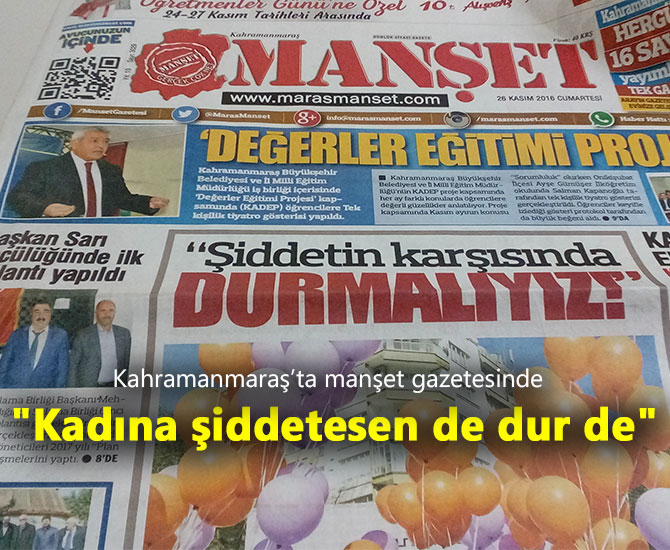 "Kadına şiddete sen de dur de"