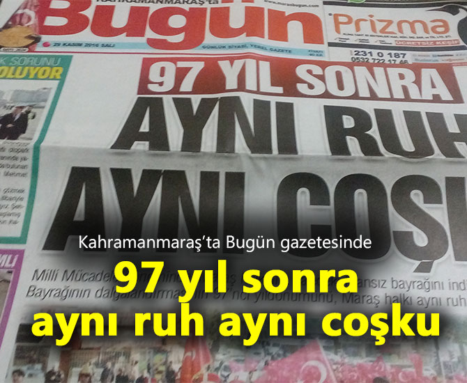 97 yıl sonra aynı ruh aynı coşku