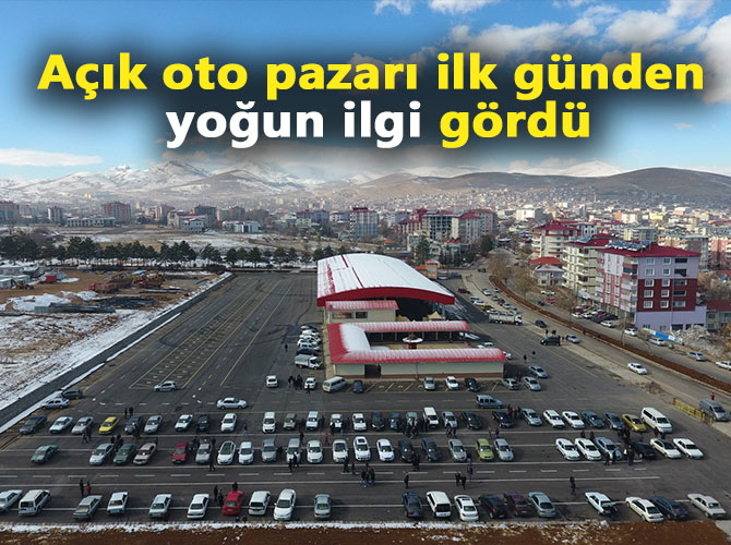 Açık oto pazarı yoğun ilgi gördü