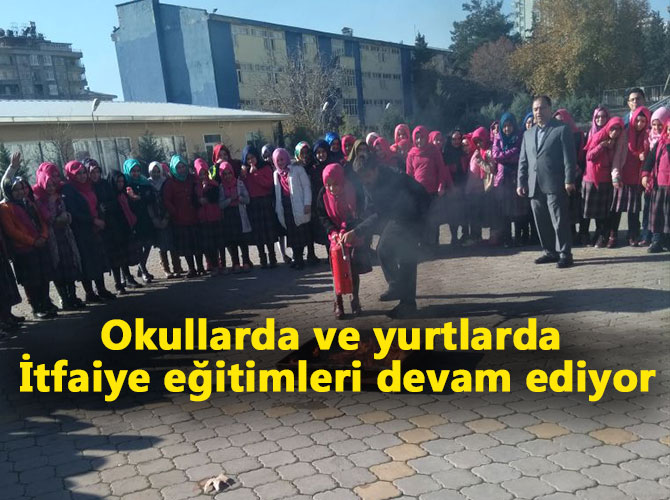 Büyükşehir İtfaiyesi’nin okullarda ve yurtlardaki eğitimleri devam ediyor