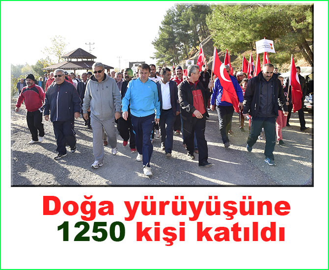 Doğa yürüyüşüne 1250 kişi katıldı