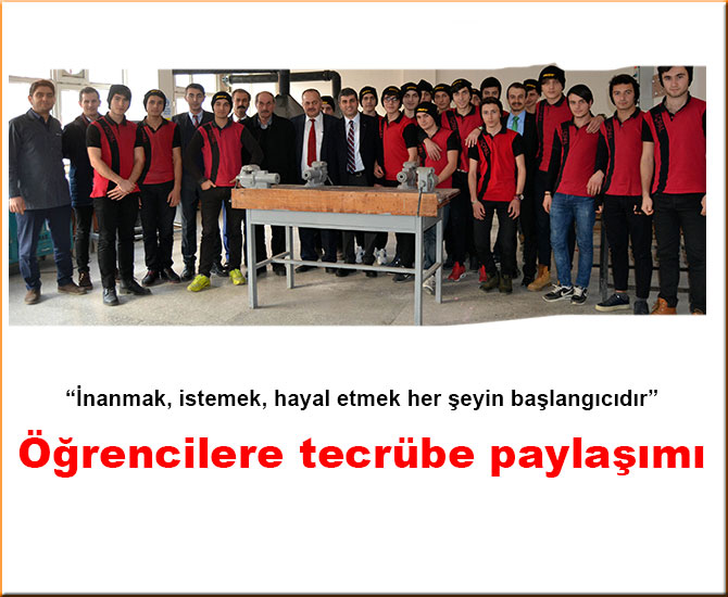 Öğrencilere tecrübe paylaşımı