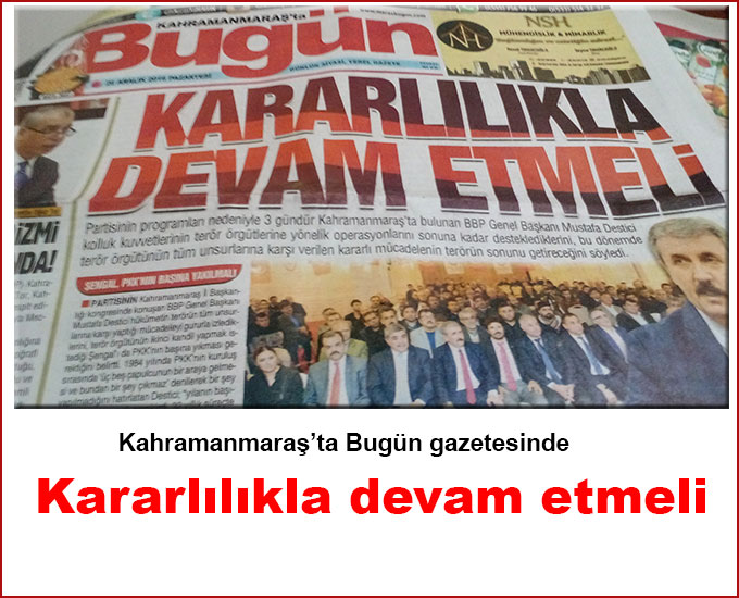 Kararlılıkla devam etmeli