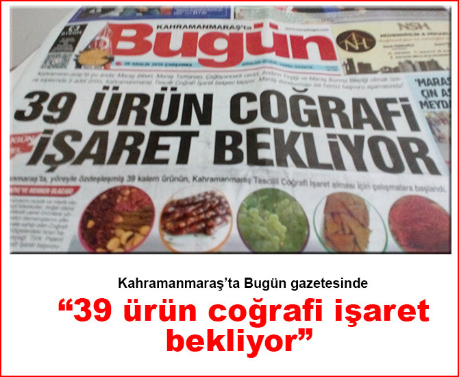 “39 ürün coğrafi işaret bekliyor”