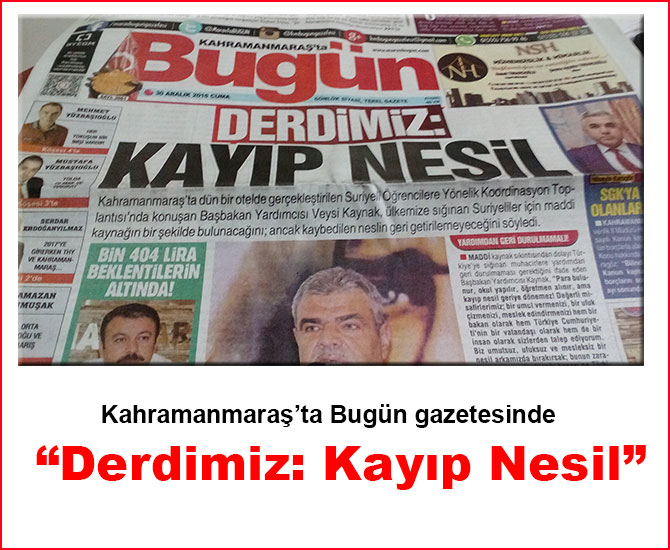 “Derdimiz: Kayıp Nesil”