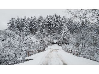 Kazdağları muhteşem kar manzaraları ile adeta büyülüyor