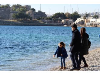 Bodrum’da Ocak ayında baharı yaşadılar