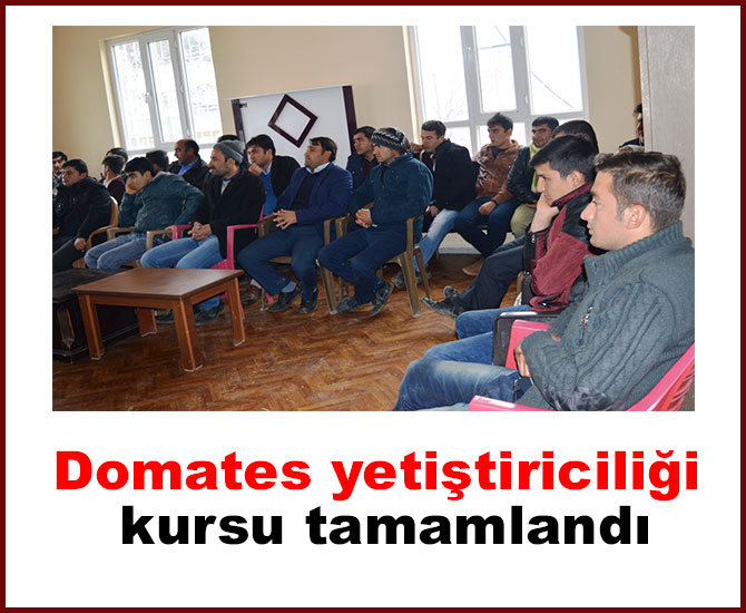 Domates yetiştiriciliği kursu tamamlandı