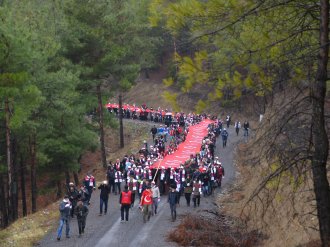 Kahramanmaraş Sarıkamış şehitleri için yürüdü