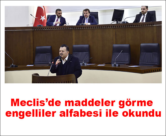 Meclis’de maddeler görme engelliler alfabesi ile okundu